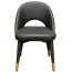 Sienna Vinyl Dining Chair Brass Legs