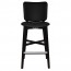 Silvia Black Frame Bar Stool Fully Upholstered 77cm