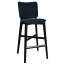Silvia Black Frame Bar Stool Fully Upholstered 77cm