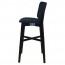 Silvia Black Frame Bar Stool Fully Upholstered