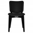 Silvia Black Frame Dining Chair Fully Upholstered