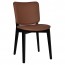 Silvia Black Frame Dining Chair Fully Upholstered