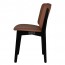 Silvia Black Frame Dining Chair Fully Upholstered