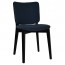 Silvia Black Frame Dining Chair Fully Upholstered