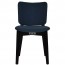 Silvia Black Frame Dining Chair Fully Upholstered