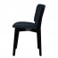 Silvia Black Frame Dining Chair Fully Upholstered 