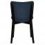Silvia Black Frame Dining Chair Fully Upholstered