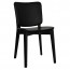 Silvia Black Frame Dining Chair with Upholstered Back Rest