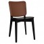 Silvia Black Frame Dining Chair with Upholstered Back Rest