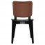 Silvia Black Frame Dining Chair with Upholstered Back Rest