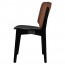 Silvia Black Frame Dining Chair with Upholstered Back Rest
