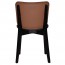 Silvia Black Frame Dining Chair with Upholstered Back Rest