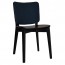 Silvia Black Frame Dining Chair with Upholstered Back Rest