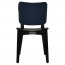 Silvia Black Frame Dining Chair with Upholstered Back Rest