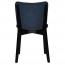 Silvia Black Frame Dining Chair with Upholstered Back Rest