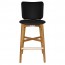 Silvia Light Oak Frame Bar Stool Fully Upholstered 77cm
