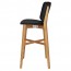 Silvia Light Oak Frame Bar Stool Fully Upholstered 77cm
