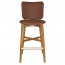 Silvia Light Oak Frame Bar Stool Fully Upholstered 77cm