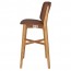 Silvia Light Oak Frame Bar Stool Fully Upholstered 77cm