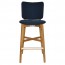 Silvia Light Oak Frame Bar Stool Fully Upholstered 77cm