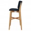 Silvia Light Oak Frame Bar Stool Fully Upholstered 77cm