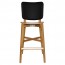 Silvia Light Oak Frame Bar Stool with Upholstered Back Rest 77cm
