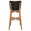 Silvia Light Oak Frame Bar Stool with Upholstered Back Rest 77cm