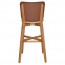 Silvia Light Oak Frame Bar Stool with Upholstered Back Rest 77cm