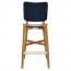 Silvia Light Oak Frame Bar Stool with Upholstered Back Rest 77cm