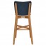 Silvia Light Oak Frame Bar Stool with Upholstered Back Rest 77cm
