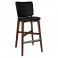 Silvia Light Walnut Frame Bar Stool Fully Upholstered 77cm