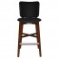 Silvia Light Walnut Frame Bar Stool Fully Upholstered 77cm