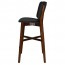 Silvia Light Walnut Frame Bar Stool Fully Upholstered 77cm