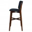 Silvia Light Walnut Frame Bar Stool Fully Upholstered 77cm
