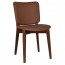 Silvia Light Walnut Frame Dining Chair Fully Upholstered