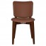 Silvia Light Walnut Frame Dining Chair Fully Upholstered