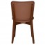 Silvia Light Walnut Frame Dining Chair Fully Upholstered