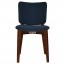 Silvia Light Walnut Frame Dining Chair Fully Upholstered