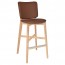 Silvia Natural Frame Bar Stool Fully Upholstered 77cm