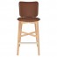 Silvia Natural Frame Bar Stool Fully Upholstered 77cm
