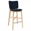 Silvia Natural Frame Bar Stool Fully Upholstered 77cm