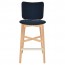 Silvia Natural Frame Bar Stool Fully Upholstered 77cm