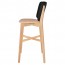 Silvia Natural Frame Bar Stool with Upholstered Back Rest 77cm