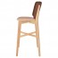 Silvia Natural Frame Bar Stool with Upholstered Back Rest 77cm
