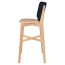 Silvia Natural Frame Bar Stool with Upholstered Back Rest 77cm