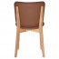 Silvia Natural Frame Dining Chair Fully Upholstered