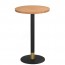 Annick Black Brass Round Timber Coffee Table