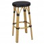 Sorrento Wicker Outdoor Bar Stool Black Stackable 75cm