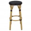 Sorrento Wicker Outdoor Bar Stool Black Stackable 75cm