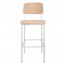 Standard Bar Stool White Oak Prouve Jean Replica 68cm